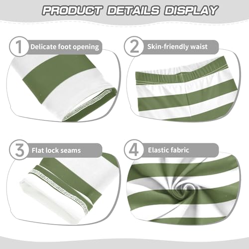 DOMIKING Dark Green Girl's Leggings Pants Kids' Yoga Pants Stretchy Dance Tights Bottoms 4 Years3