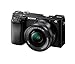 Sony Alpha 6100 Kit Fotocamera Digitale Mirrorless con Obiettivo Intercambiabile SELP 16-50mm, Sensore APS-C, Video 4K, Real Time Eye AF, Real Time Tracking, ILCE6100AB + SELP16502B, Nero immagine