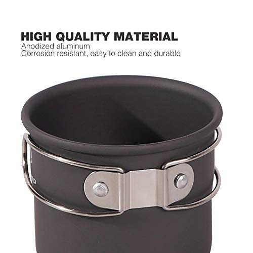 Redcamp Aluminium Camping Cup Coffee Mug Set With Foldable Handles, 150Ml Small Ultralight Backpacking Cup For Outdoor Cooking Hiking 2 Pcs #TOP4