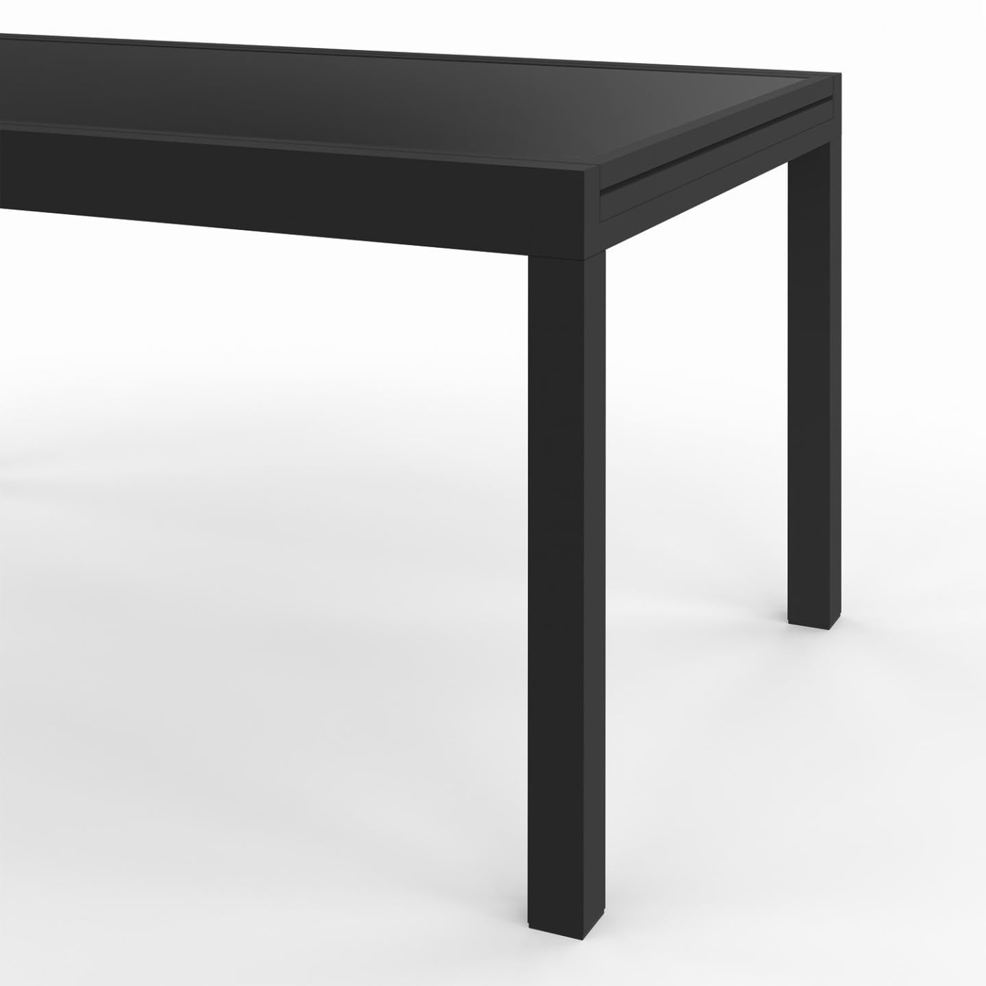 IDMarket - Salon de Jardin Madrid Table Extensible 135-270 CM et 12 chaises empilables Noir