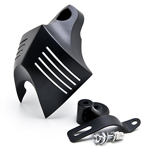 Krator Black Big Twin Horn Cover Stock Cowbell Horns Compatible With 2004-2007 Harley Davidson Motorcycles #TOP26