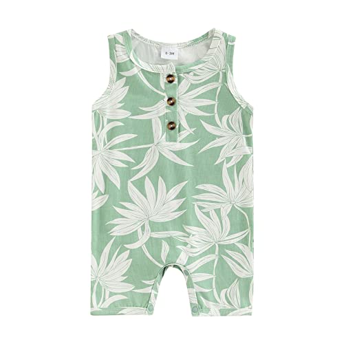 Image of CIYCUIT Newborn Baby Boy Girl Romper Clothes Infant Solid Ribbed Onesie Bodysuit Jumpsuit Outfits