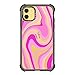 CASETiFY Ultra Impact Case for iPhone 11 - Pink Swirls - Clear Black