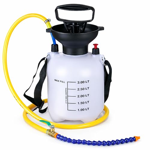 YOZAIUUI Pneumatic Gearbox Oil Filling Pump: 3L Manual Transmission Fluid Pump with 140cm PU Flexible Hose Brass Switch Valve Universal Nozzle for Cars Trucks Marine Engines