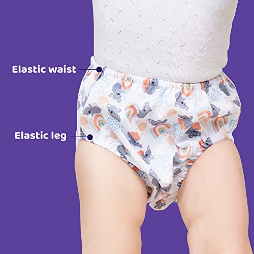 8 Packs Reusable Plastic Underwear Covers for Potty Training and Waterproof Diaper Cover for Rubber Pants Girls 3t3