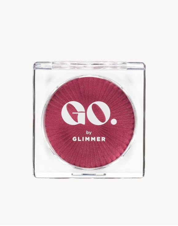 GO. by Glimmer Cheek & Eye Shadow | Multi-Use Blush & Eyeshadow Powder | Silky Lightweight Formula | 0.17 oz | Merlot
