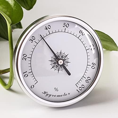 3 in 1 Barometer Thermometer Hygrometer, 2.8in Portable Weather Station Set, Wall Mount Embedded Air Pressure Gauge Fishing Accessories Tools-Silver