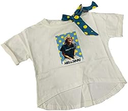 Googo Gaaga Girls Stylish Design Half Sleeve Cotton Top in White for Girls Kids