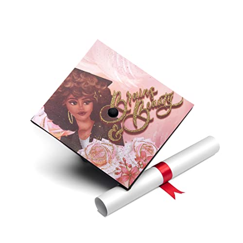 Once Upon A Time Graduation Cap Topper 2024 Graduation Gift Graduation Cap Decorations Handmade, Brains and Beauty