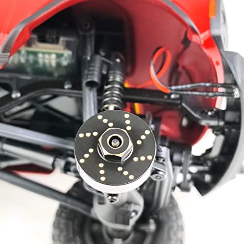 Xsygo 4Pcs 13G Brass Wheel Weights With 7Mm Wheel Hex Hub Extended Wheel Hubs Adapter For Axial Scx24 Axi90081 Axi00001 Axi00002 Axi00005 Axi00006 Upgrades 1/24 Rc Crawler Car (Black) #TOP4