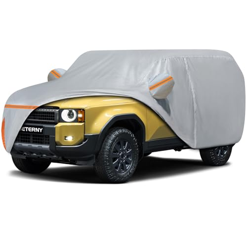 Car Cover for 2007-2026 Toyota Land Cruiser/Lexus LX, Waterproof Custom-fit All Weather Sun Rain UV Snow Wind Protection Outdoor Indoor Full Car Cover with Door Zipper & Cotton Lining-Grey