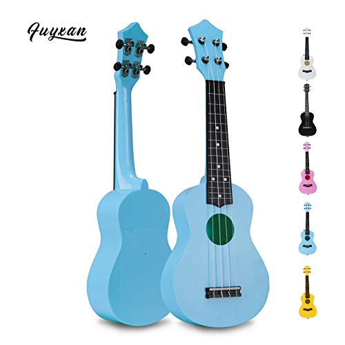 Soprano Ukulele Hawaiian Guitar Musical Instrument with Nylon Strings for Beginners Kids Students