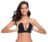 ✿Cup A, B, C, D, E, verfügbar Trägerloser push up bh. Frauen Adhesive BH ist absolut perfekt für Brautkleid, Low-Cut-Outfits, Abschlussball und Heimkehr Kleid oder jedem formellen Abendkleid, usw