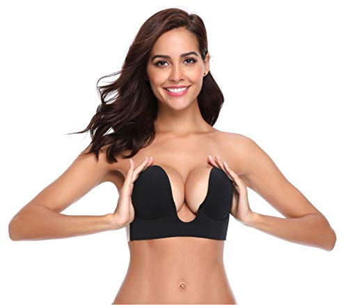 BDSMAGE Klebe BH Push up BH Rückenfrei Unsichtbar BH Selbstklebender Silikon BH Damen für Rückenfreies Kleid Abendkleider, Ballkleider, Brautkleider Cover