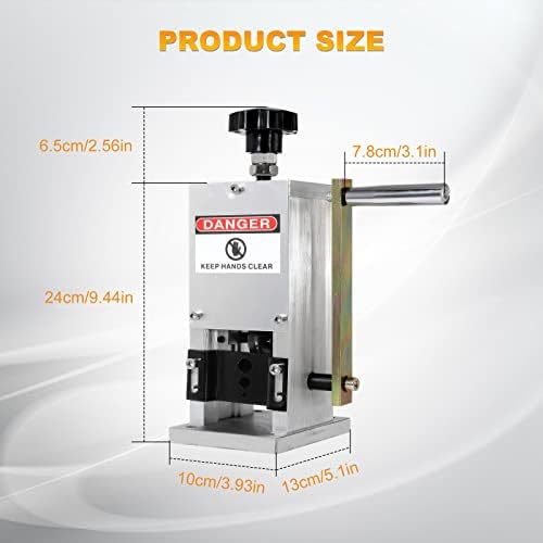 Dyna-Living Manual Wire Stripping Machine Copper Wire Peeler Machine Scrap Cable Stripper for Wire Recycling, 1.5mm-25mm/0.06"-0.98"