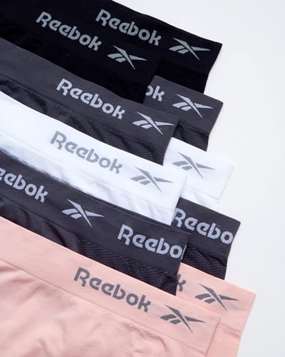 Reebok Womens Underwear Briefs - 5/10 Pack High-Waisted Performance Stretch Seamless Underwear for Women (Sizes: S-XL)3