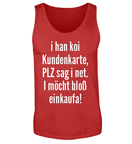 Camiseta de tirantes roja para hombre talla M diseño I han koi I möcht