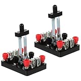 SHINEOFI Labor Doppelpol Doppelwurf Schalter 2 Stück Robustes Material Rändelmutter Anschluss für Wissenschaftliche Experimente und Elektrounterricht