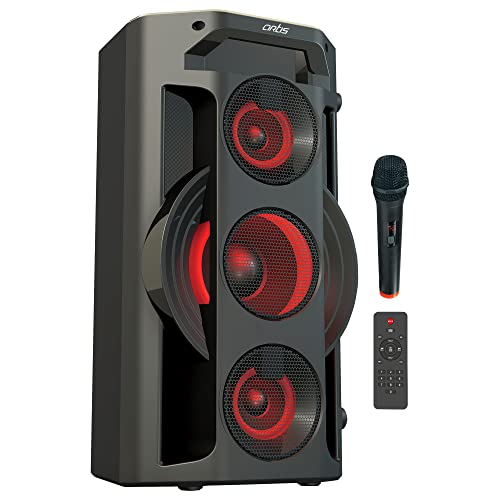 Artis BT707 60W Wireless Bluetooth Party Speaker with EQ Mode/FM/USB/Aux in/TF Card & Wireless Mic.