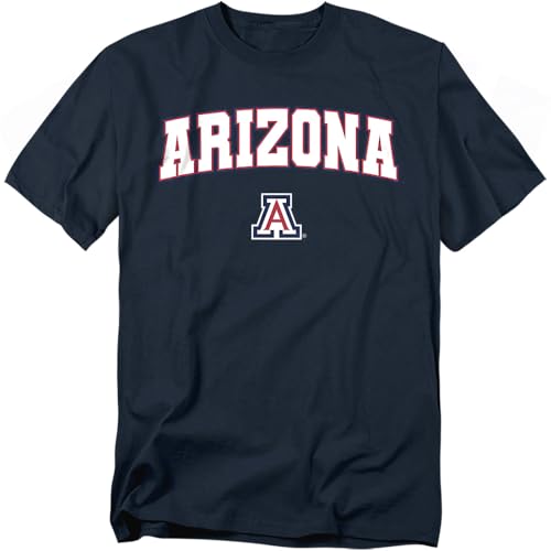 University of Arizona Arch Logo Unisex Adult T Shirt Navy Large