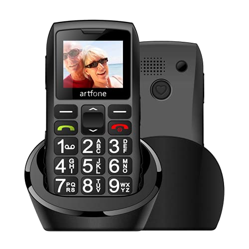 artfone C1+ Seniorenhandy ohne Vertrag丨Mobiltelefon mit großen Tasten丨GSM Dual SIM Rentner...