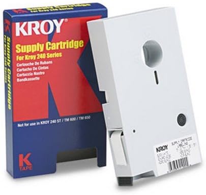 Kroy Model 2227516 Black on White 240 Tape, 1/2in. x 50ft.