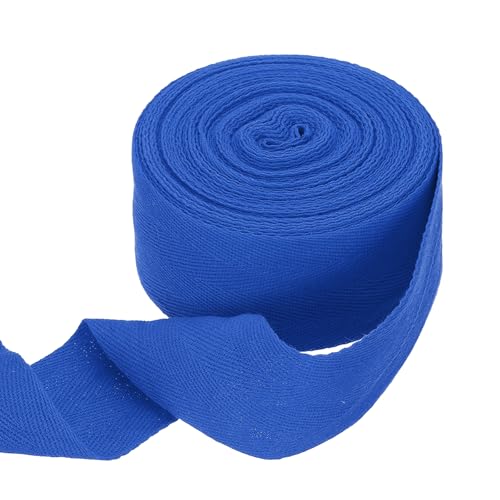 Ruban en coton sergé à chevrons bleu saphir 5,1 cm x 9,9 m pour couture - 2