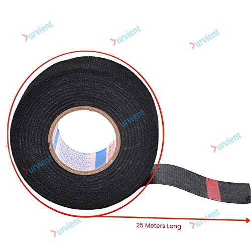 Image of Flannel Cloth Fabric Tape for Industrial Automotive Wiring Harness Preparation Loom Cloth Fabric Harness Felt Tape (25m x 40mm) (Pack of 1)
