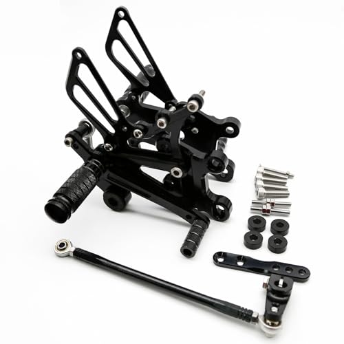 Repose-pieds arrière réglables moto pour RS250 1996-2002 noir