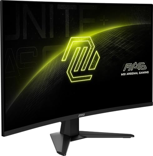 Image of msi MAG 32CQ6F 31.5-inch 2560 x 1440 (QHD) Computer Monitor, 180Hz, AMD FreeSync, HDMI, Display Port, VGA Port, VESA, Tilt, Height Adjustable, Speaker, 0.5ms, Black