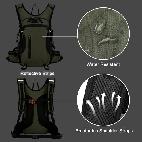 Outplea 15L Cycling Backpack with Helmet Buckle