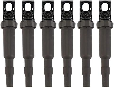 0221504470 0221504470 12137594937 12137562744 12137571643 UF592 6pcs Car Ignition Coil Replacement Compatible with BM-W 128i 328i 535i 550i 750i X5 X6 UF-592