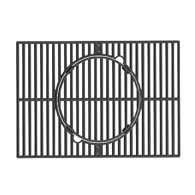 Monument Grills Outdoor Round BBQ Porcelain-Coated Cast Iron Cooking Grate Replacement for M300, M400M, Mesa305, Mesa325, Mesa400MF, Mesa420MF, Perfect for Pizza Stone and Pan, 16.3×24 Inch, 3-Pack