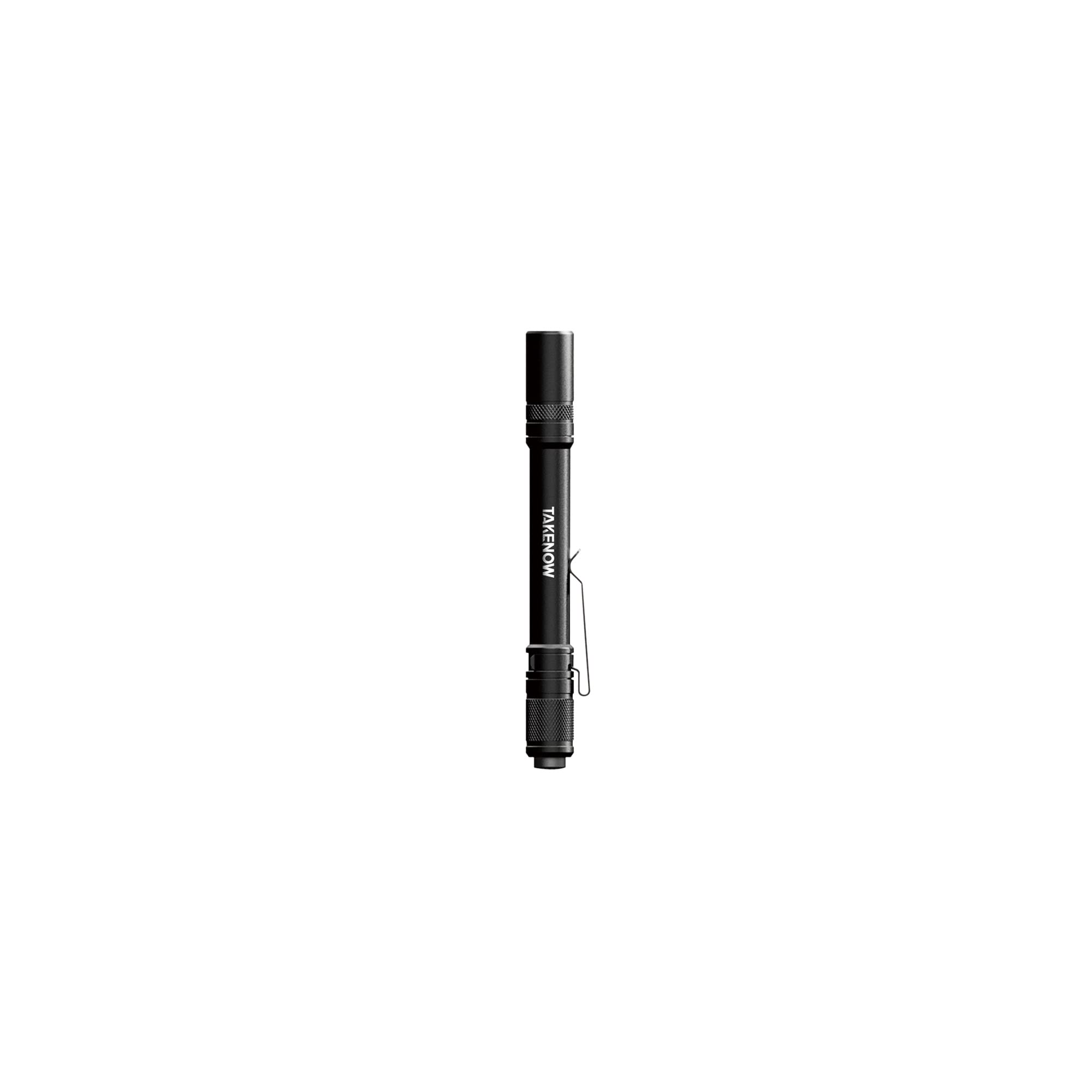 TAKENOW F101 Battery Operated LED Penlight, 100 Lumens, 2 x AAA Alkaline Batteries, Lighting Distance: Approx. 144.8 ft (40 m), Black