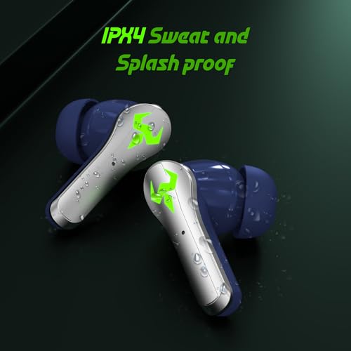 Image of AROMA NB126 Axis Upto 50 Hours Playtime* Fast Charging RGB 45Ms Latency True Wireless Bluetooth v5.4 Gaming Earbuds