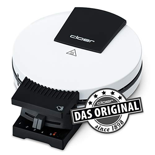 Cloer 181 Waffeleisen für kuchenartige Herzwaffeln, 930 W, Waffelgröße 16 cm, schwere Backplatten, optische und… – Bild 3
