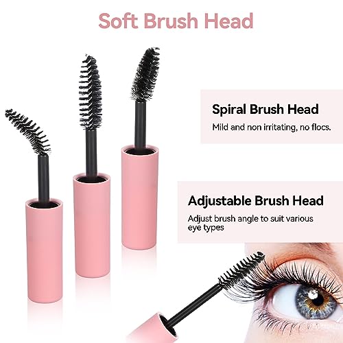 10Pcs Empty Mascara Tube and Wand, 5ml Clear Refillable Empty Mascara Tube Bottle with Eyelash Wand Portable DIY Eyelashes Mascara Cosmetic Container Bottle for Eyelash Growth Oil and More - Image 6