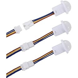 Sensor De Movimiento Rokonet Greluma 3 Piezas Interruptor de Sensor infrarrojo PIR de 110 V/220 V, Mini Detector de Movimiento infrarrojo para instalación en Interiores
