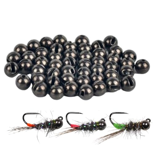 Perles fendues en tungstène pour nymphes et streamers, lests de montage de mouches x100