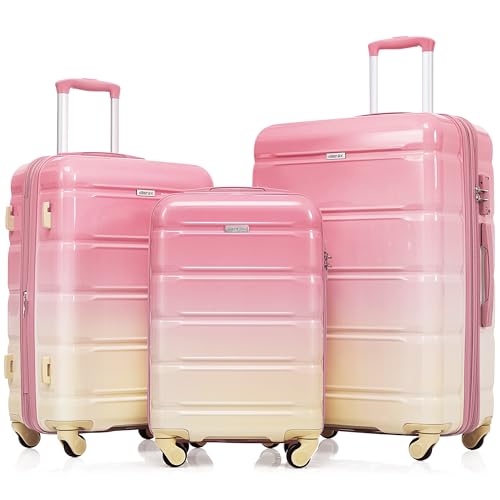 Image of 3 Piece ABS Hardshell Suitcase Sets - Lightweight, Tough & Scratch-Resistant