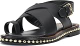 Vince Camuto Women's CIELA Flat Sandal, Black, 8
