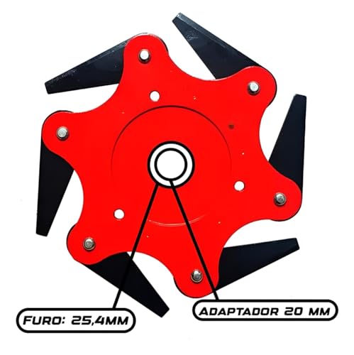 Kit 2 Lâminas Para Roçadeiras Facão Disco Corte 6 Pontas