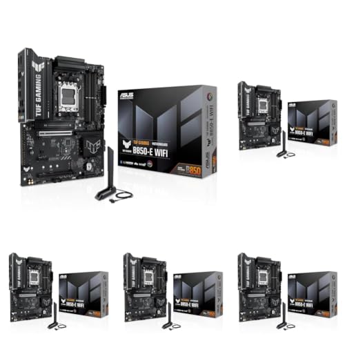 Image of ASUS TUF Gaming B850-E WiFi AMD AM5, ATX Motherboard, DDR5, PCIe 5.0 Ready, M.2 Slots x3,2.5Gb Ethernet, DisplayPort, HDMI,USB 20Gbps,USB 10Gbps Type-C, BIOS Flashback,B850-E|M.2x3|WiFi6E (Pack of 5)