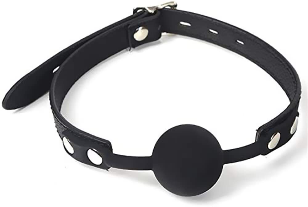 2PCS Romántica bola de boca redonda ajustable y máscara de ojos misteriosa para juegos de rol para mujeres adultas