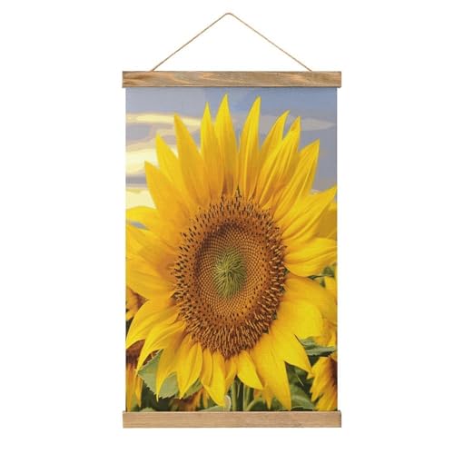 Decoración vintage de girasol para renovar paredes vacías y aburridas