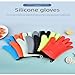 Silicone Insulated Gloves, Five-Finger Kitchen, high Temperature Resistant Anti-Scald Gloves, Oven Microwave Gloves, Baking Tools