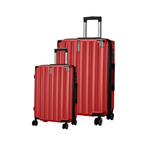 Image of Maleta Nova Cabin and Large Size |20'' and 28''|Hardside,TSA Lock | Trolley Bag Set of 2 | Luggage Suitcase | Travel Bags for Travelling | Trolley Bags for Travel Combo (Red, Set of 2 (Small-Large))