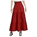 Girls Boho A-Line Maxi Skirt - Elastic High Waisted Summer Casual Tiered Flowy Long Beach Skirts for 4-15 Years