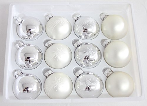 Preisvergleich Produktbild Baumbeh. Kugel 12ST silber