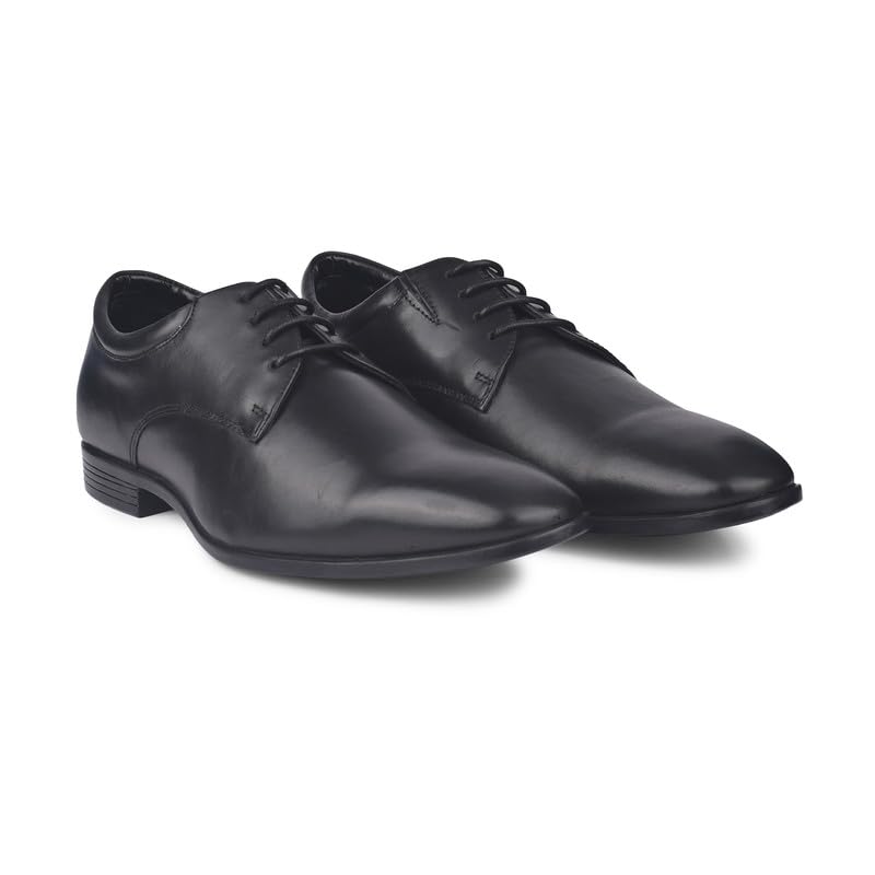 Mens Formal Leather Shoes Derby (with Heel & Arch Support for Comfort)-image-22